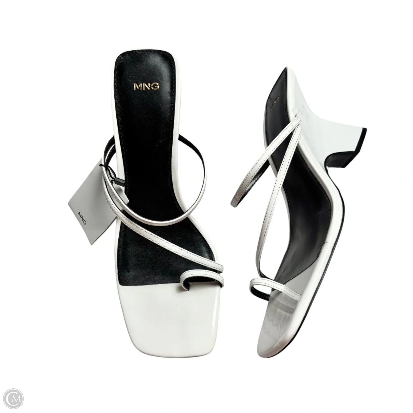 Sandals Heels Wedge By Mng In White, Size: 10