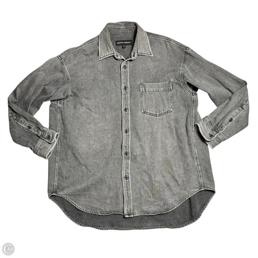 Jacket Denim By Aritzia In Grey Denim, Size: S
