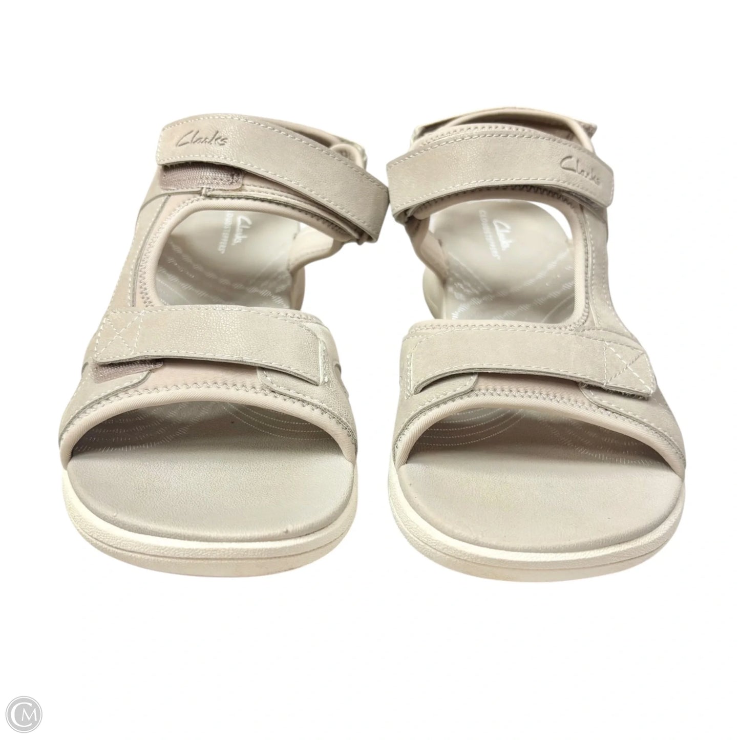 Sandals Flats By Clarks In Taupe, Size: 7.5