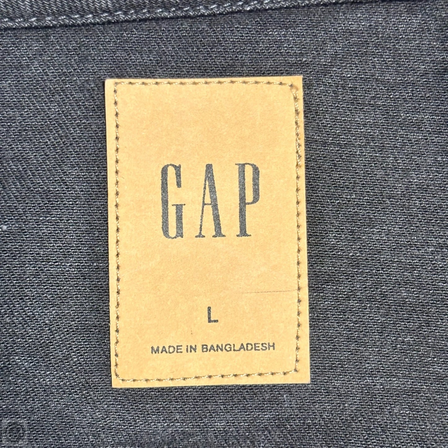 Jacket Denim By Gap In Black Denim, Size: L