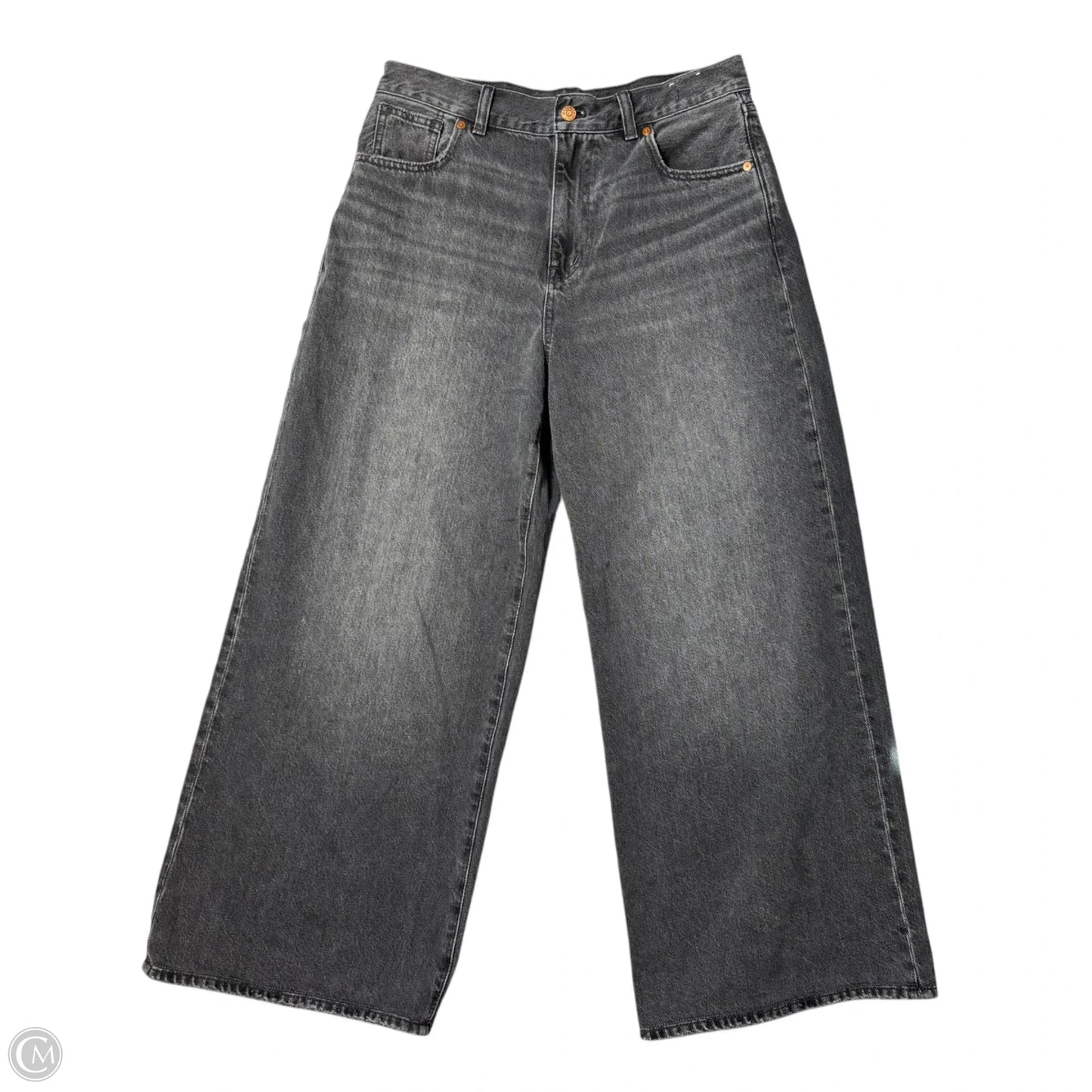 Jeans Wide Leg By Madewell In Grey Denim, Size: 8