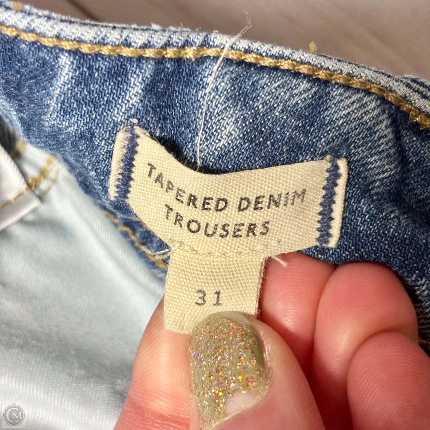 Jeans Wide Leg By Madewell In Blue Denim, Size: 12