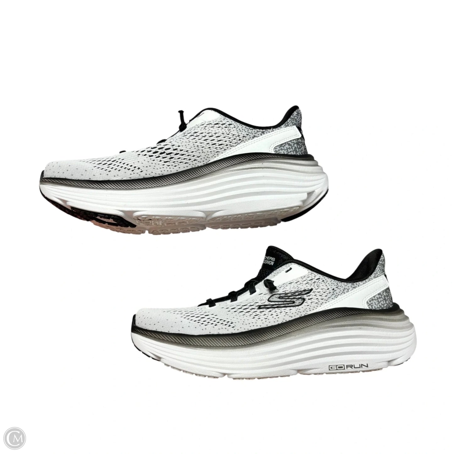 Shoes Athletic By Skechers In Black & White, Size: 6.5