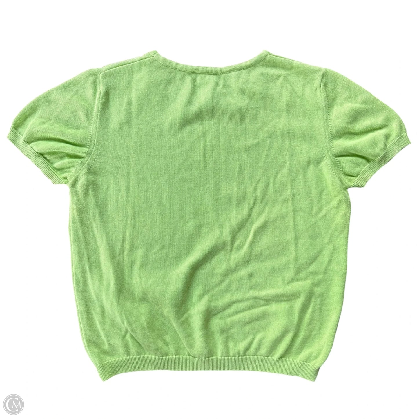 Top Short Sleeve Designer By Lilly Pulitzer In Green, Size: L