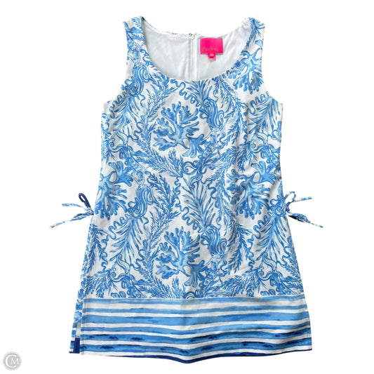 Romper Designer By Lilly Pulitzer In Blue & White, Size: M
