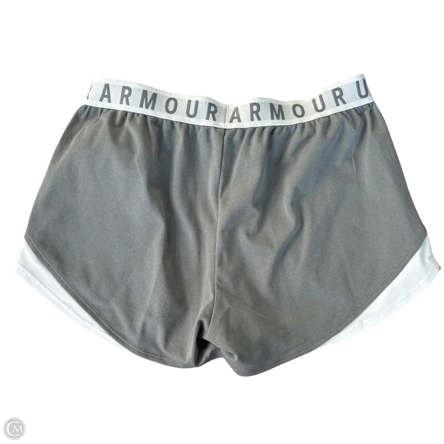 Athletic Shorts By Under Armour In Grey & White, Size: M