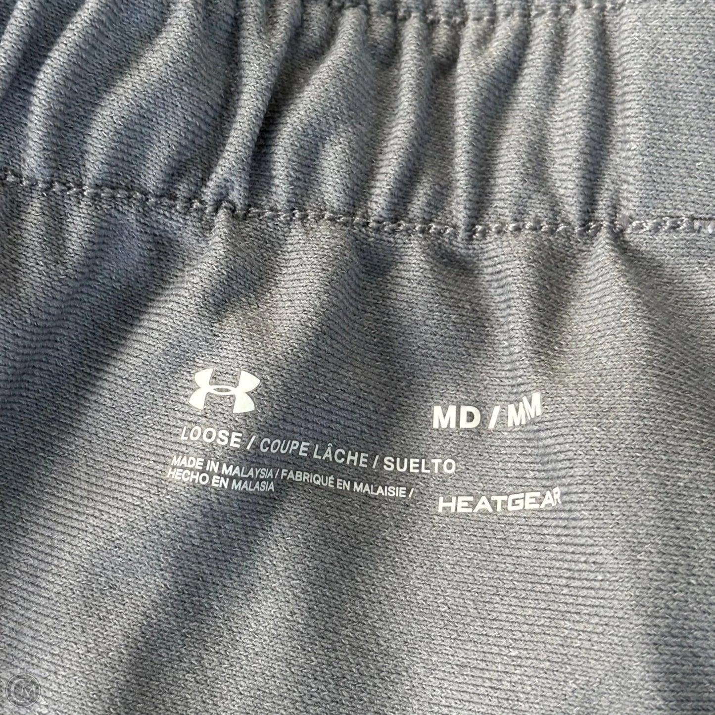 Athletic Shorts By Under Armour In Grey & White, Size: M