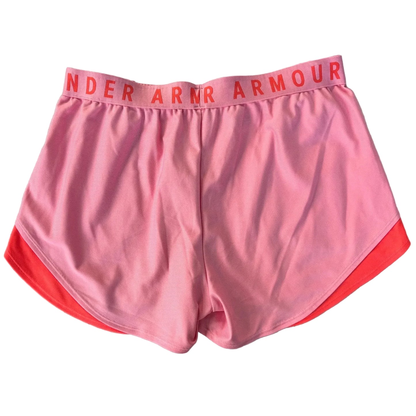 Athletic Shorts By Under Armour In Orange & Pink, Size: L