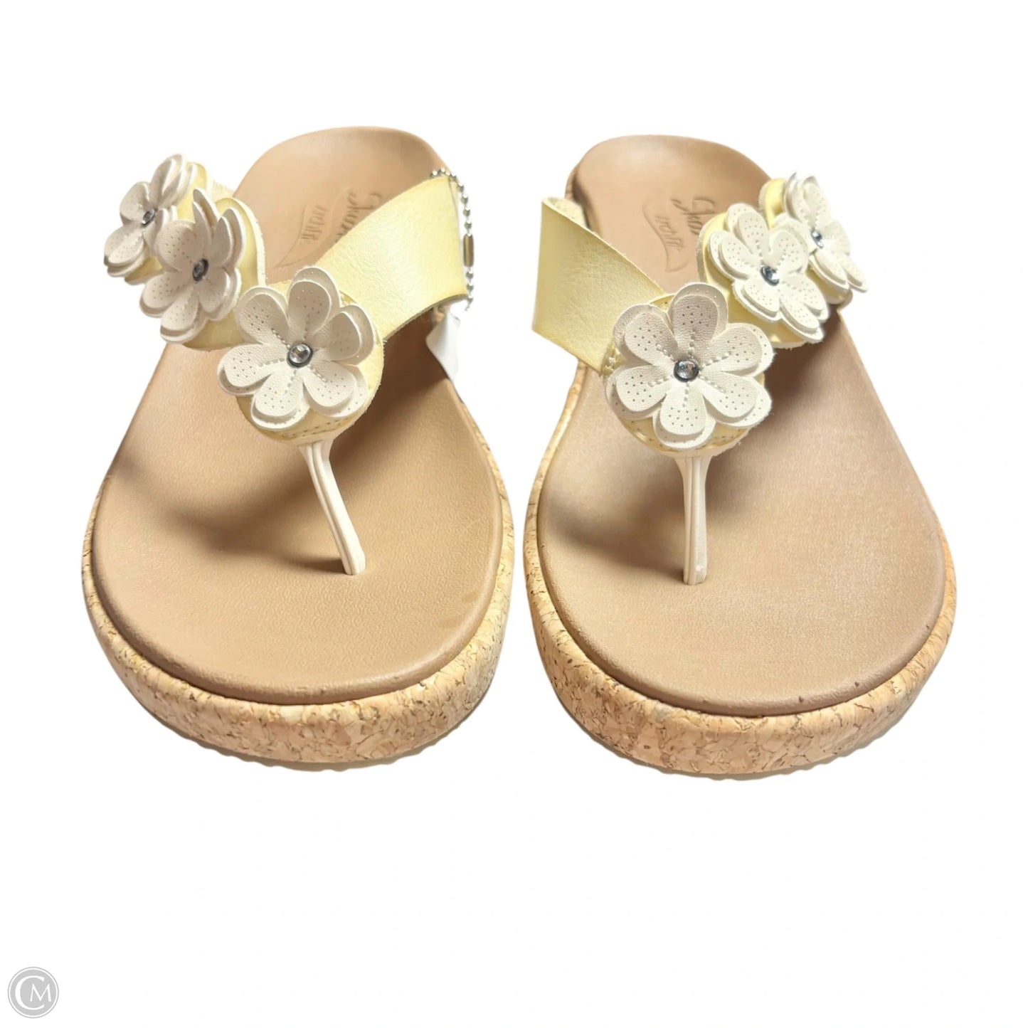 Sandals Heels Wedge By Skechers In Cream, Size: 10