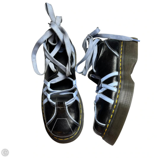 Shoes Heels Platform By Dr Martens In Black & Blue, Size: 10