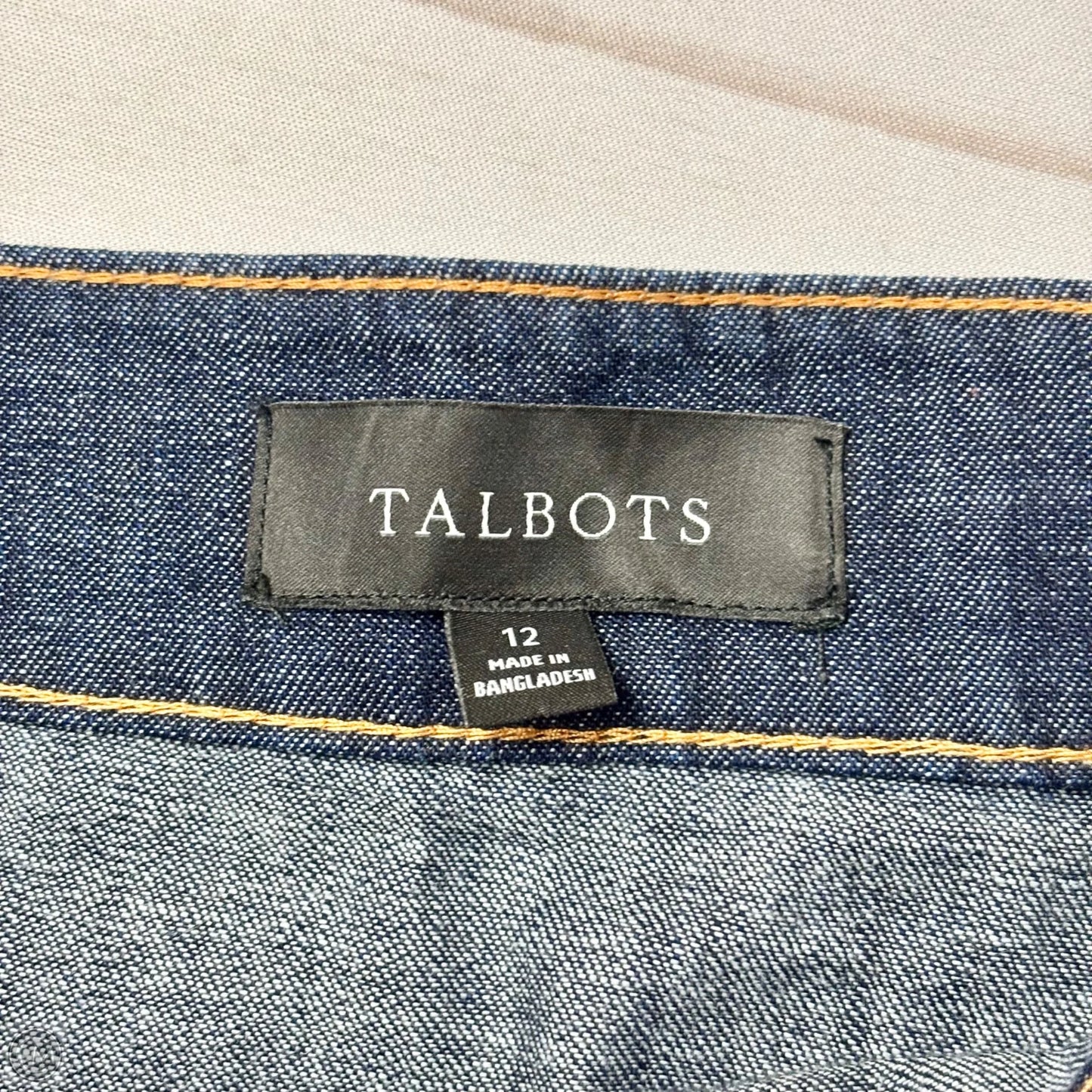 Skirt Midi By Talbots In Blue Denim, Size: 12
