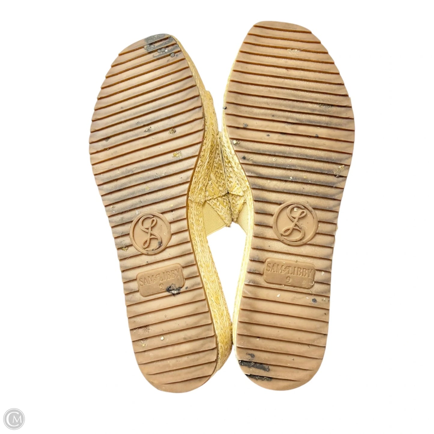 Sandals Heels Wedge By Sam And Libby In Beige, Size: 9