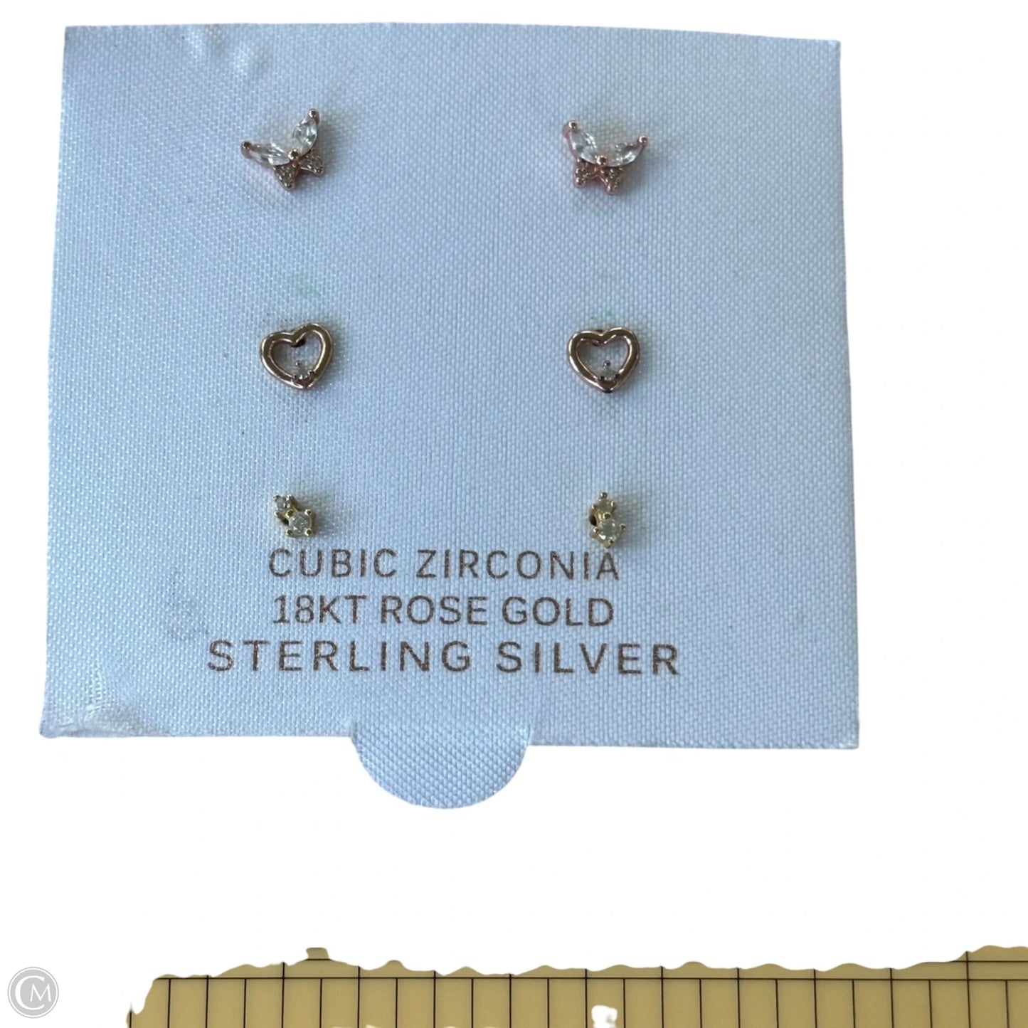 Earrings Sterling Silver, Size: 03 Piece Set
