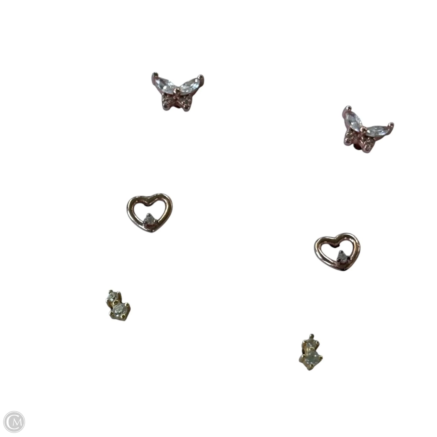 Earrings Sterling Silver, Size: 03 Piece Set