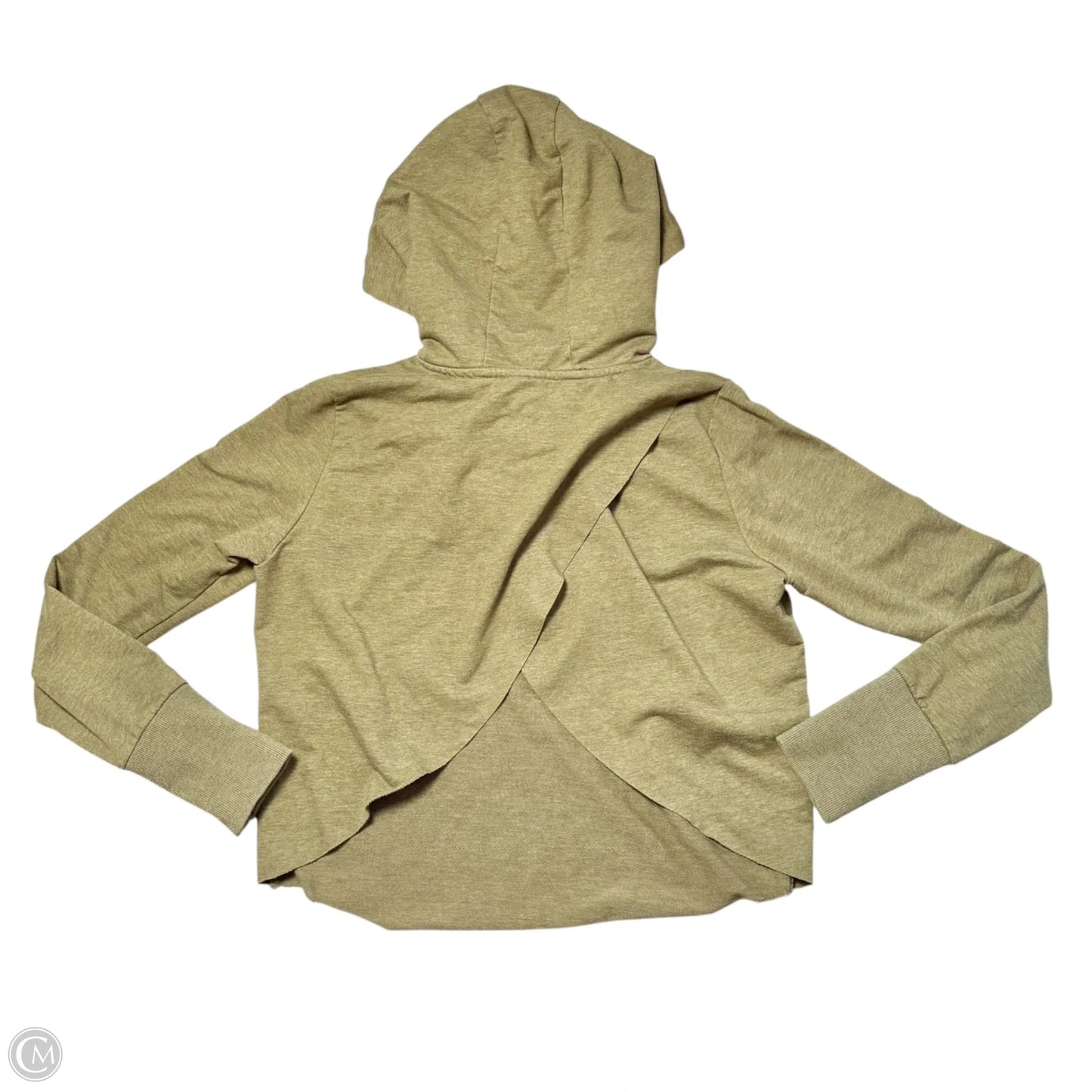 Athletic Top Long Sleeve Hoodie By Gym Shark In Green, Size: S