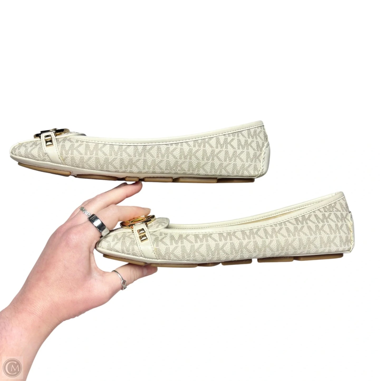 Shoes Flats By Michael By Michael Kors In White, Size: 10