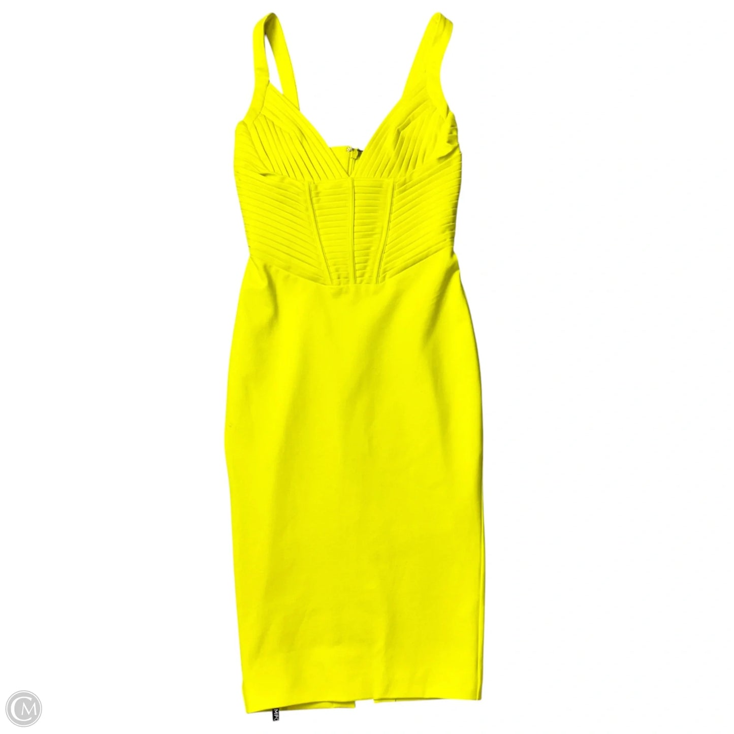 Dress Party Midi By Lavish Alice In Chartreuse, Size: S