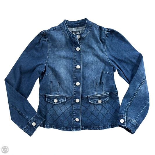 Jacket Denim By Curve Appeal In Blue Denim, Size: S
