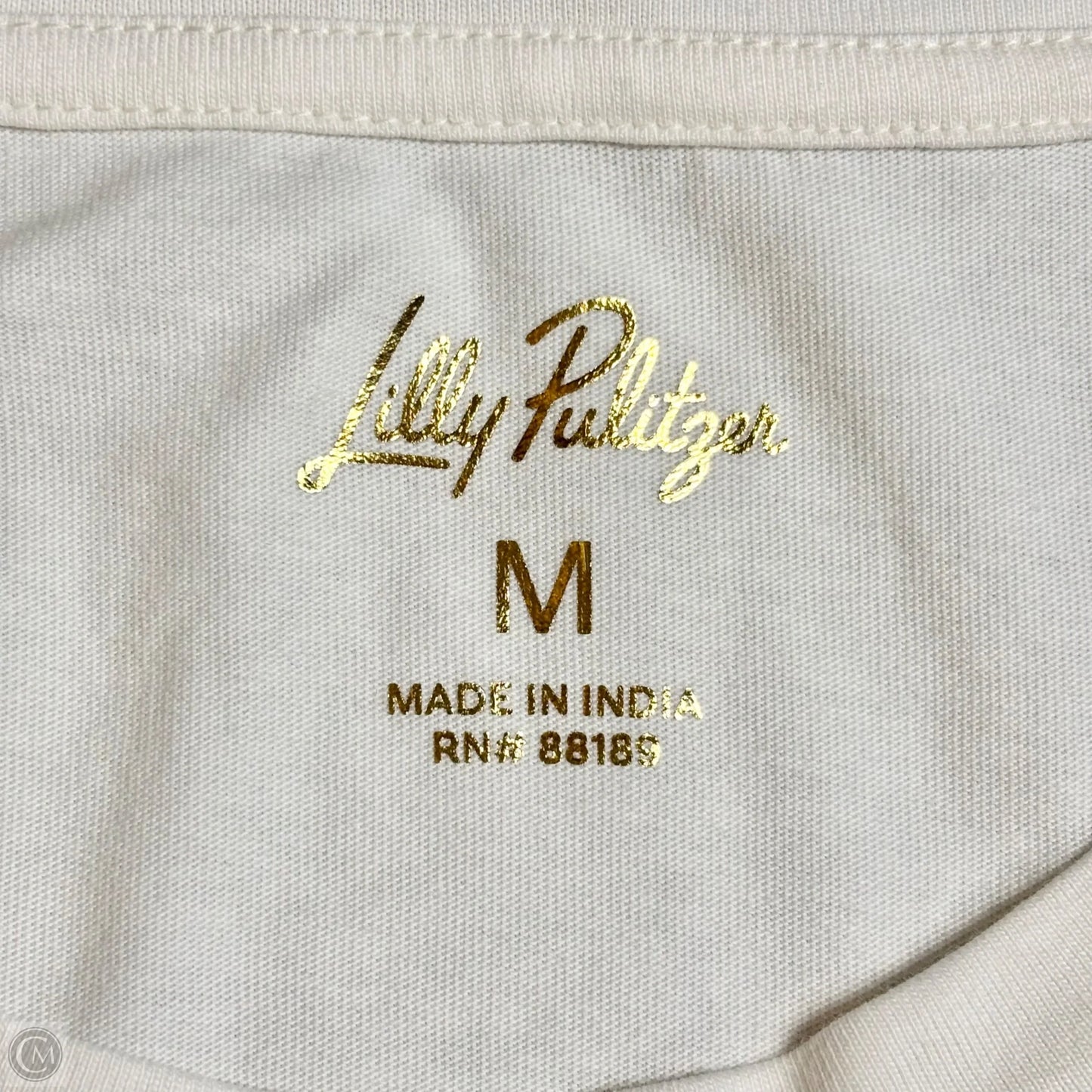 Top Long Sleeve Designer By Lilly Pulitzer In Cream, Size: M