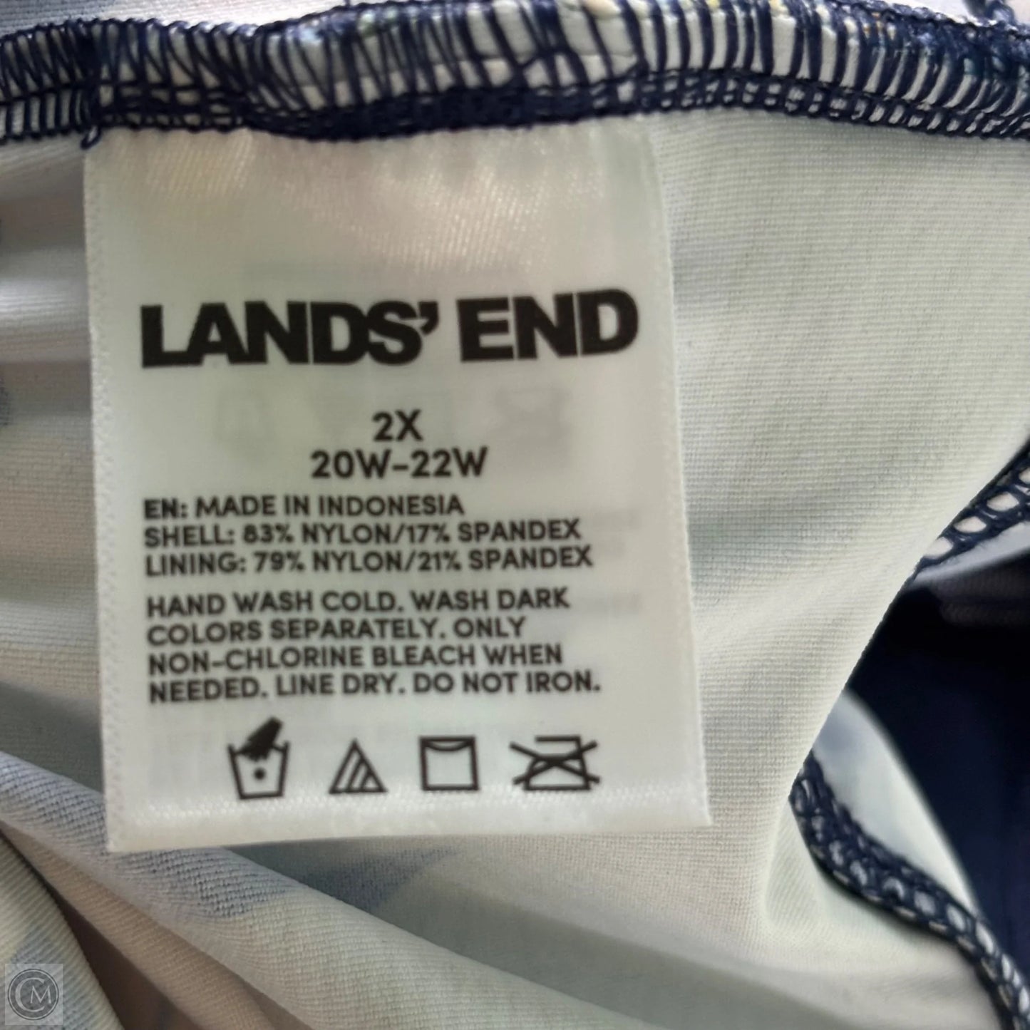 Swimsuit Top By Lands End In Floral Print, Size: 2x
