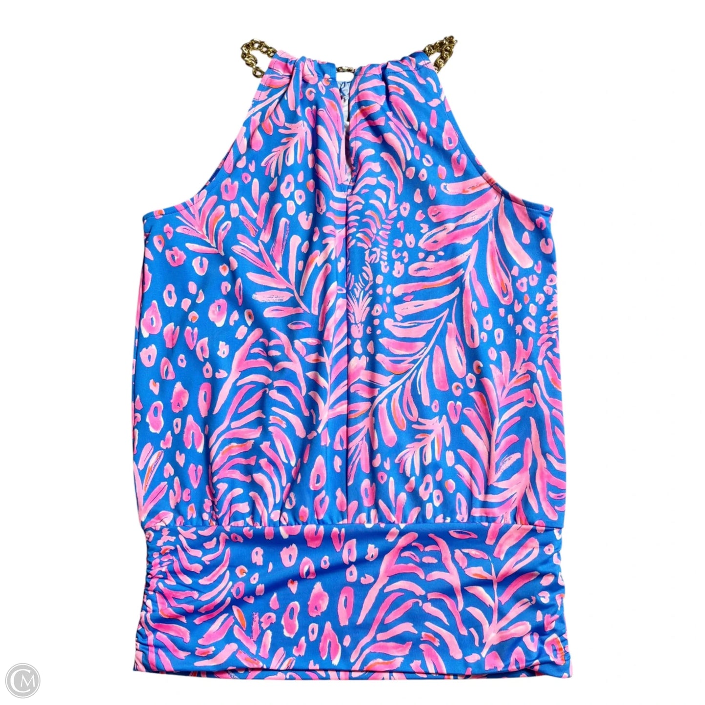 Top Sleeveless Designer By Lilly Pulitzer In Blue & Pink, Size: Xs