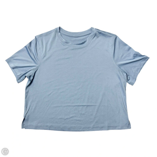 Athletic Top Short Sleeve By Lululemon In Blue, Size: S