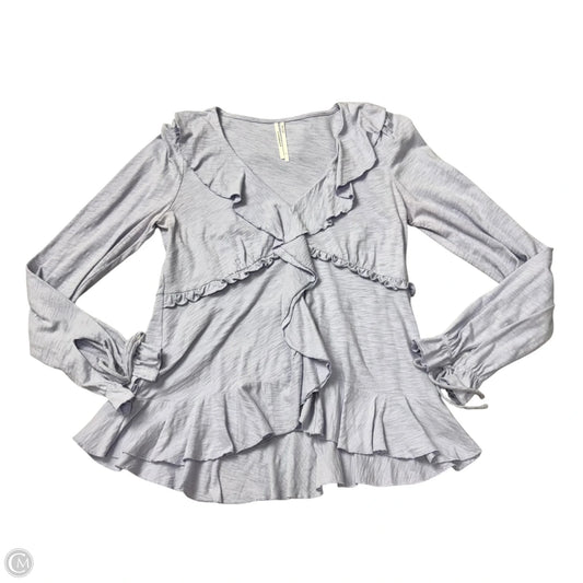 Top Long Sleeve By Anthropologie In Purple, Size: S