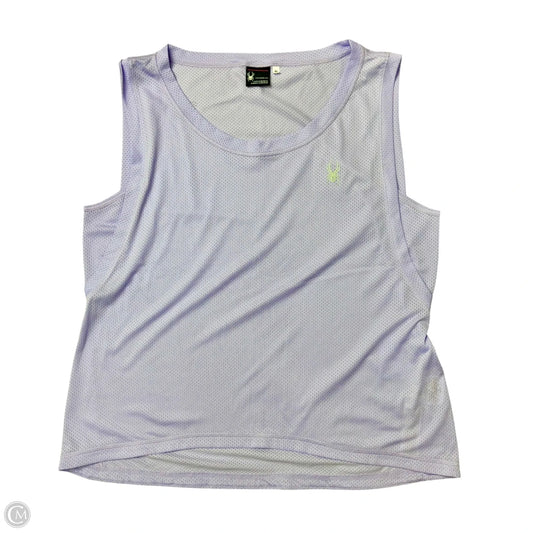 Athletic Tank Top By Spyder In Purple, Size: Xl