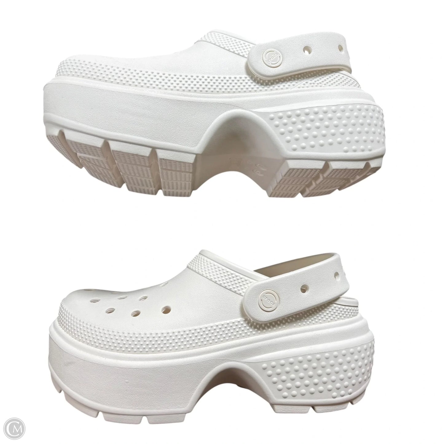 Shoes Heels Platform By Crocs In White, Size: 7