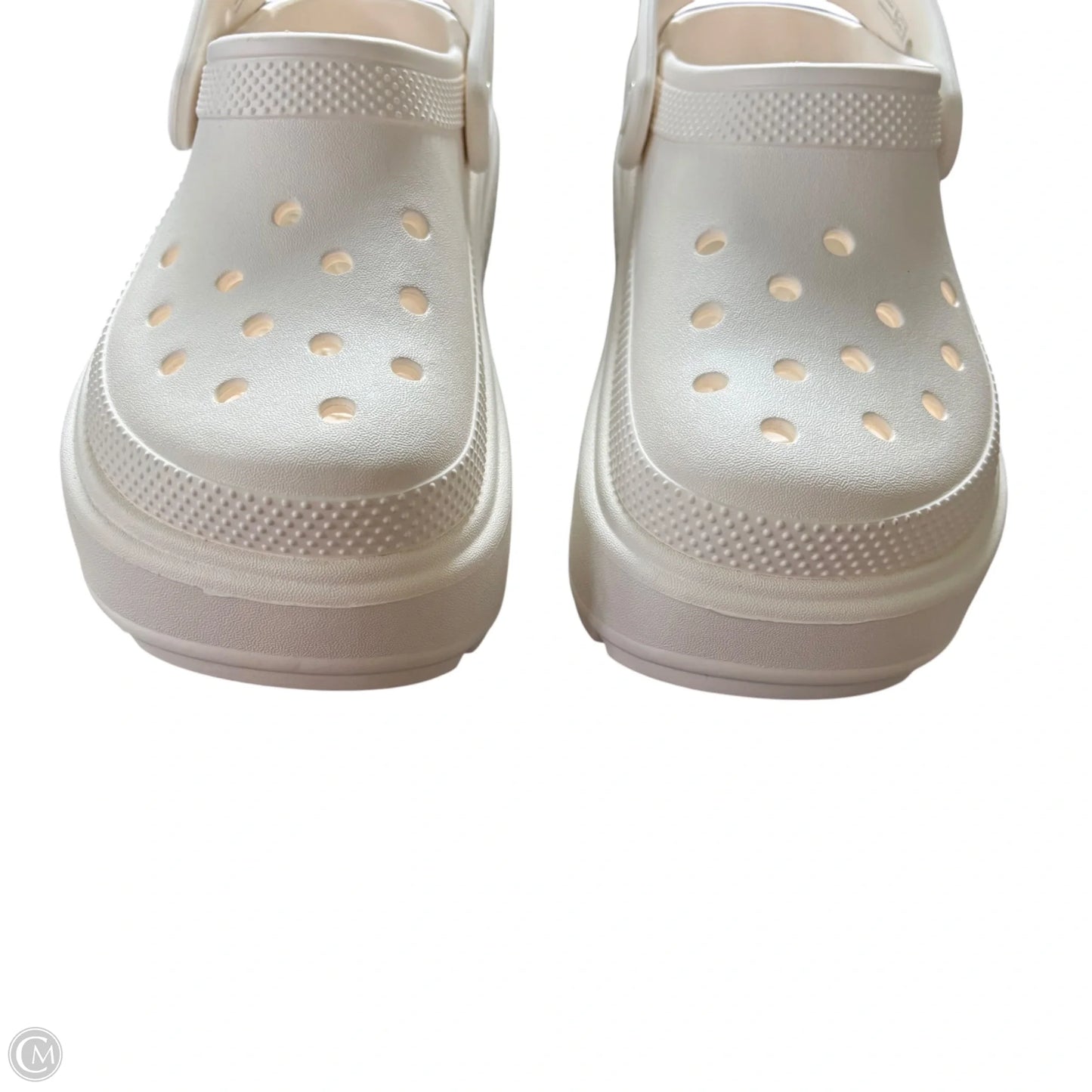 Shoes Heels Platform By Crocs In White, Size: 7
