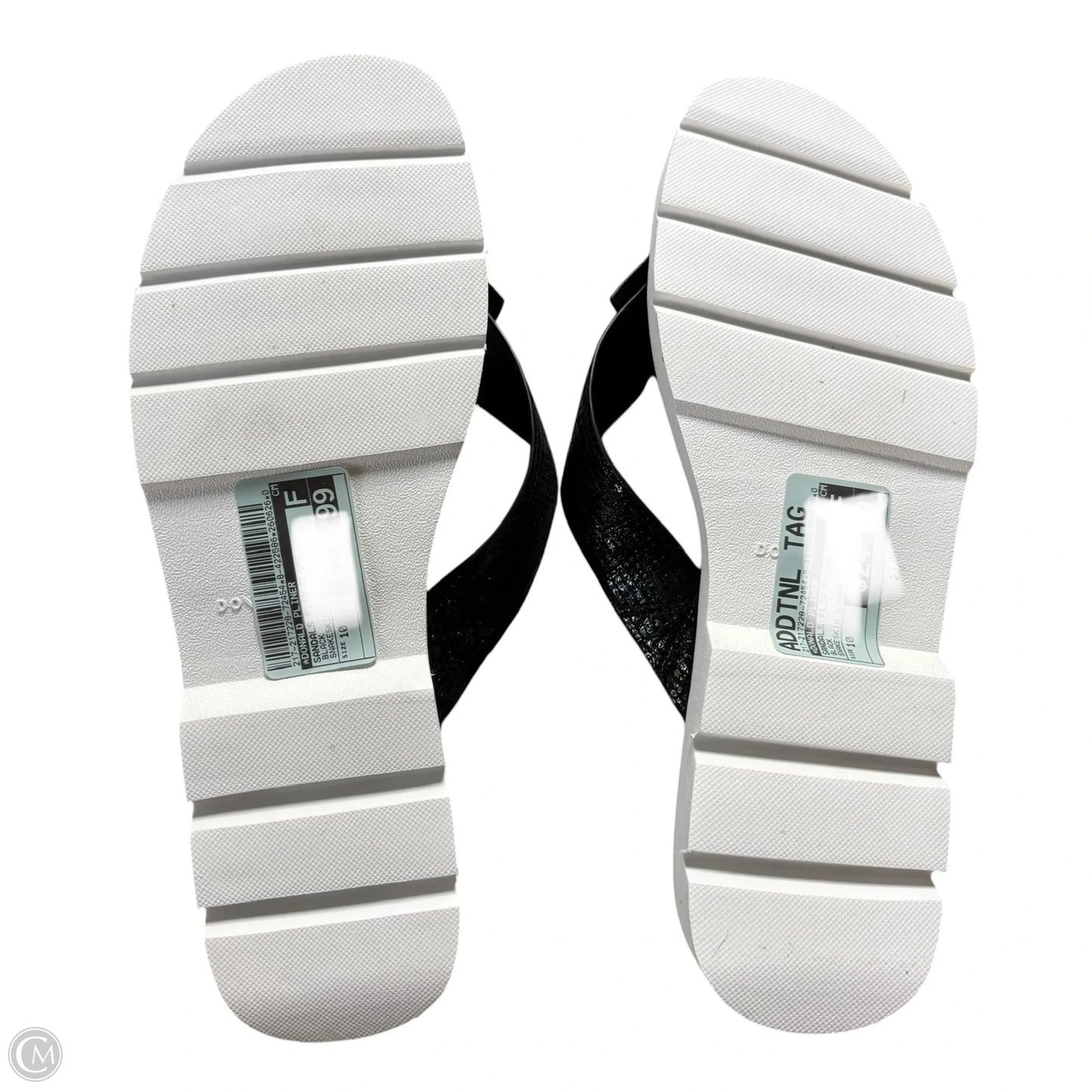 Sandals Flip Flops By Donald Pliner In Black, Size: 10