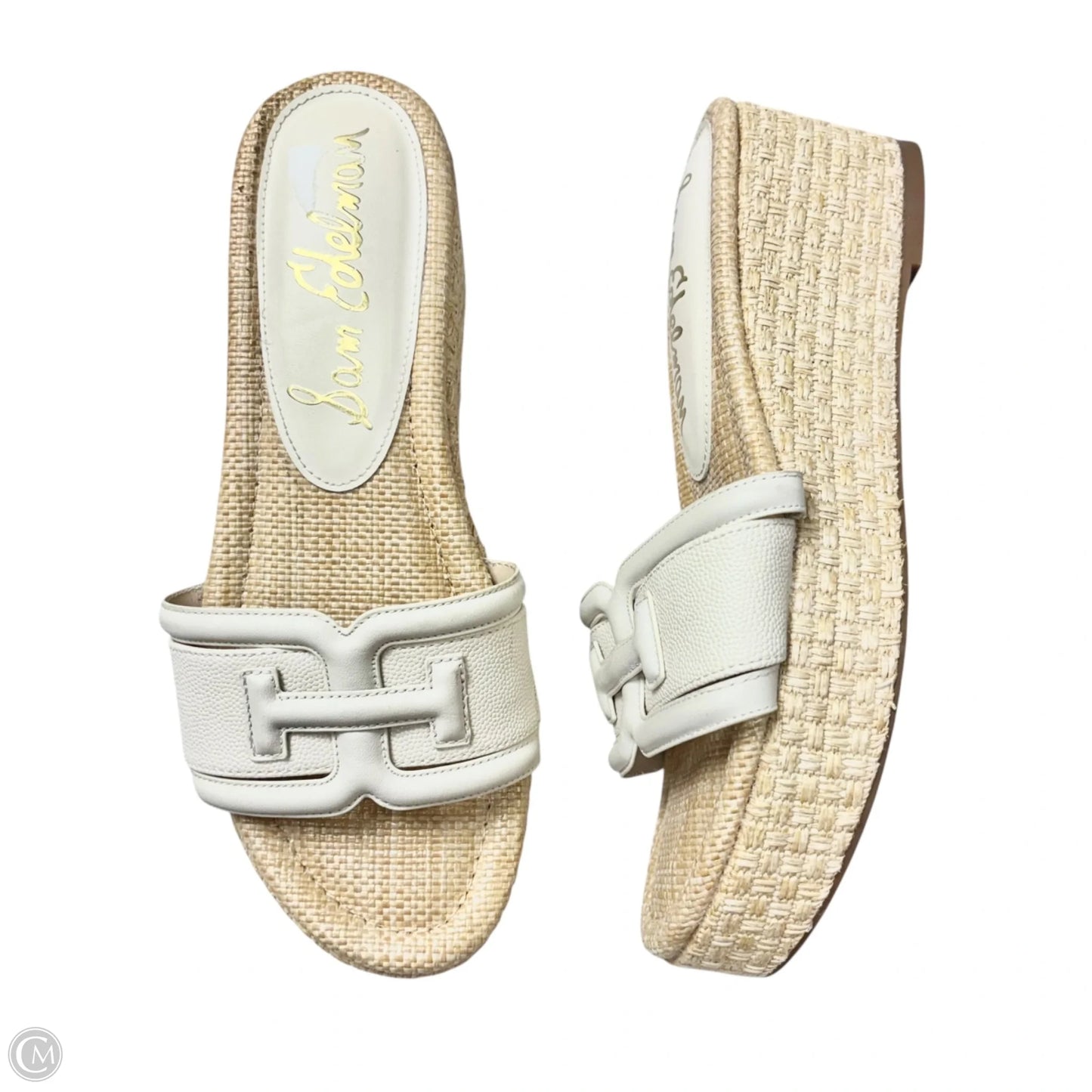 Sandals Heels Wedge By Sam Edelman In Cream, Size: 8.5