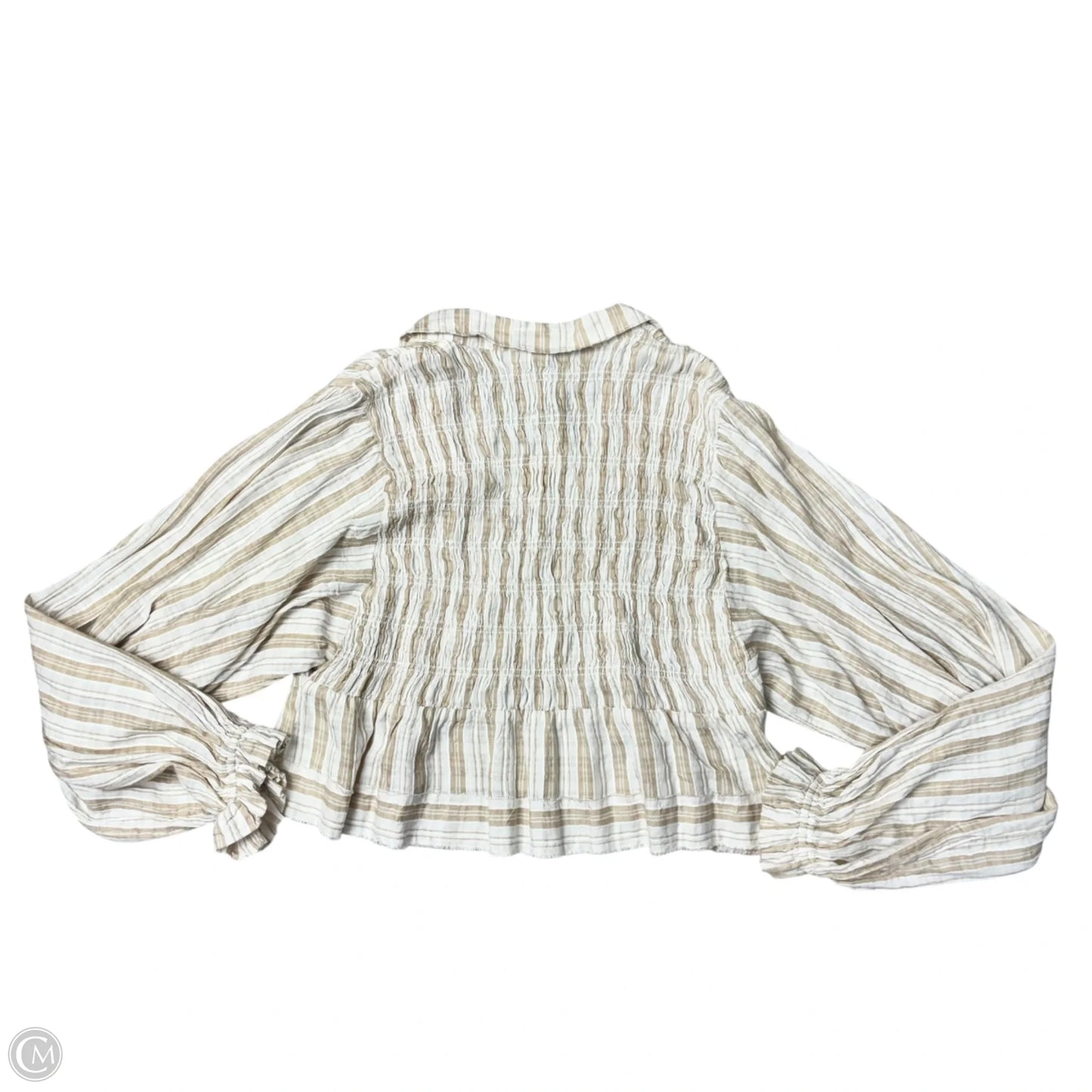 Top Long Sleeve By Anthropologie In Striped Pattern, Size: S