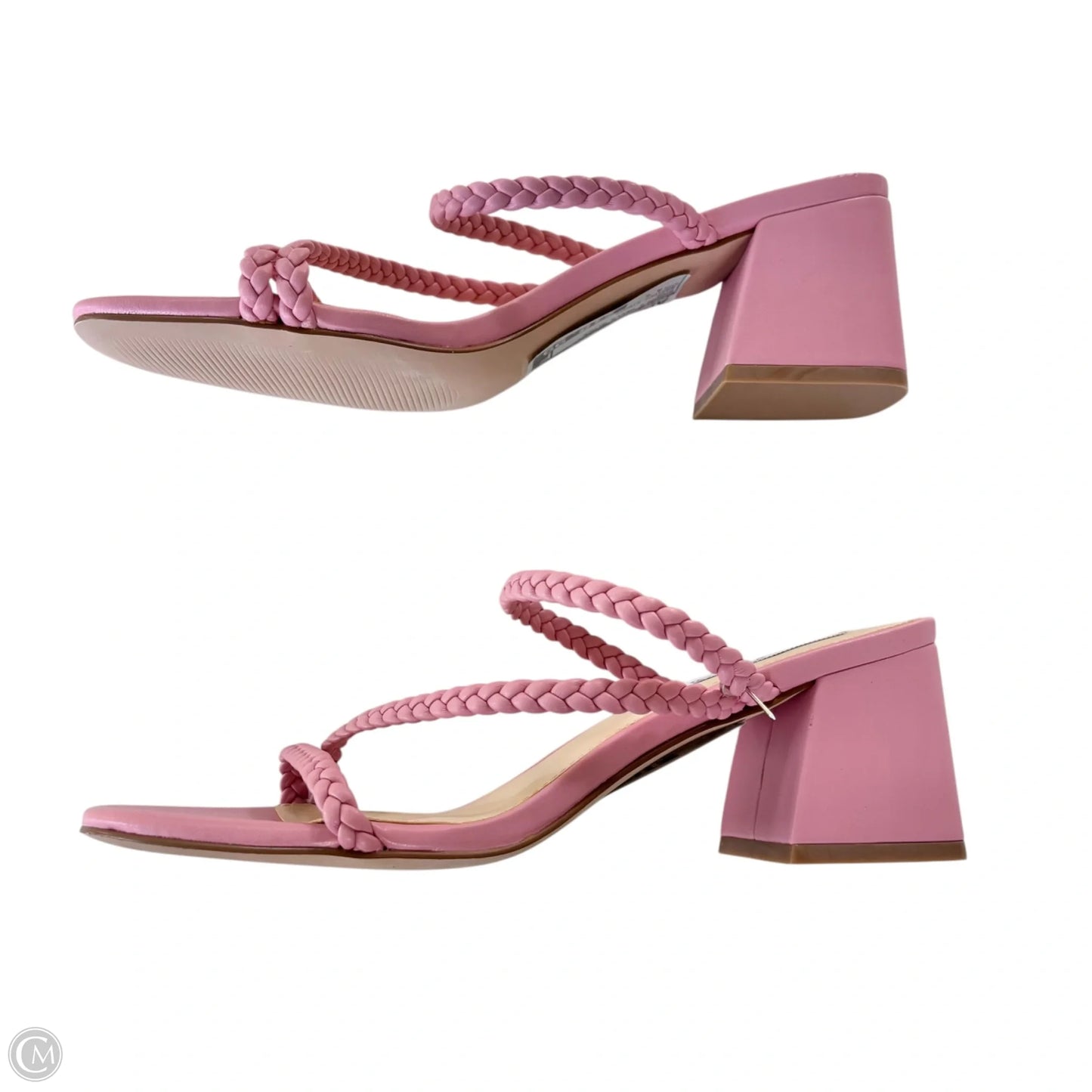 Sandals Heels Block By Steve Madden In Pink, Size: 8.5