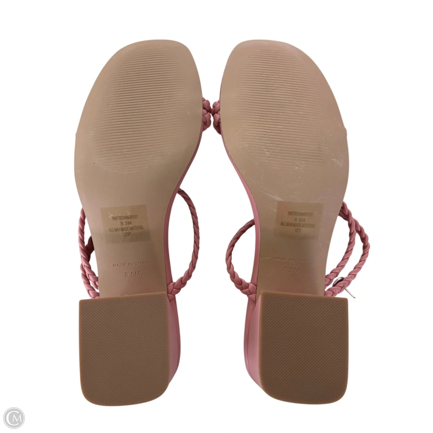 Sandals Heels Block By Steve Madden In Pink, Size: 8.5