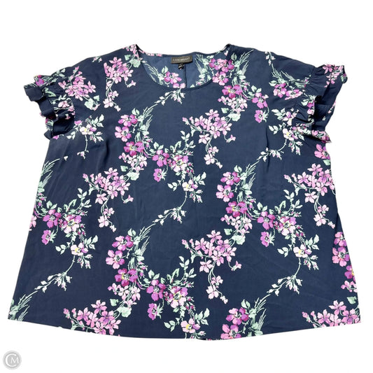 Top Short Sleeve By Lane Bryant In Floral Print, Size: 3x