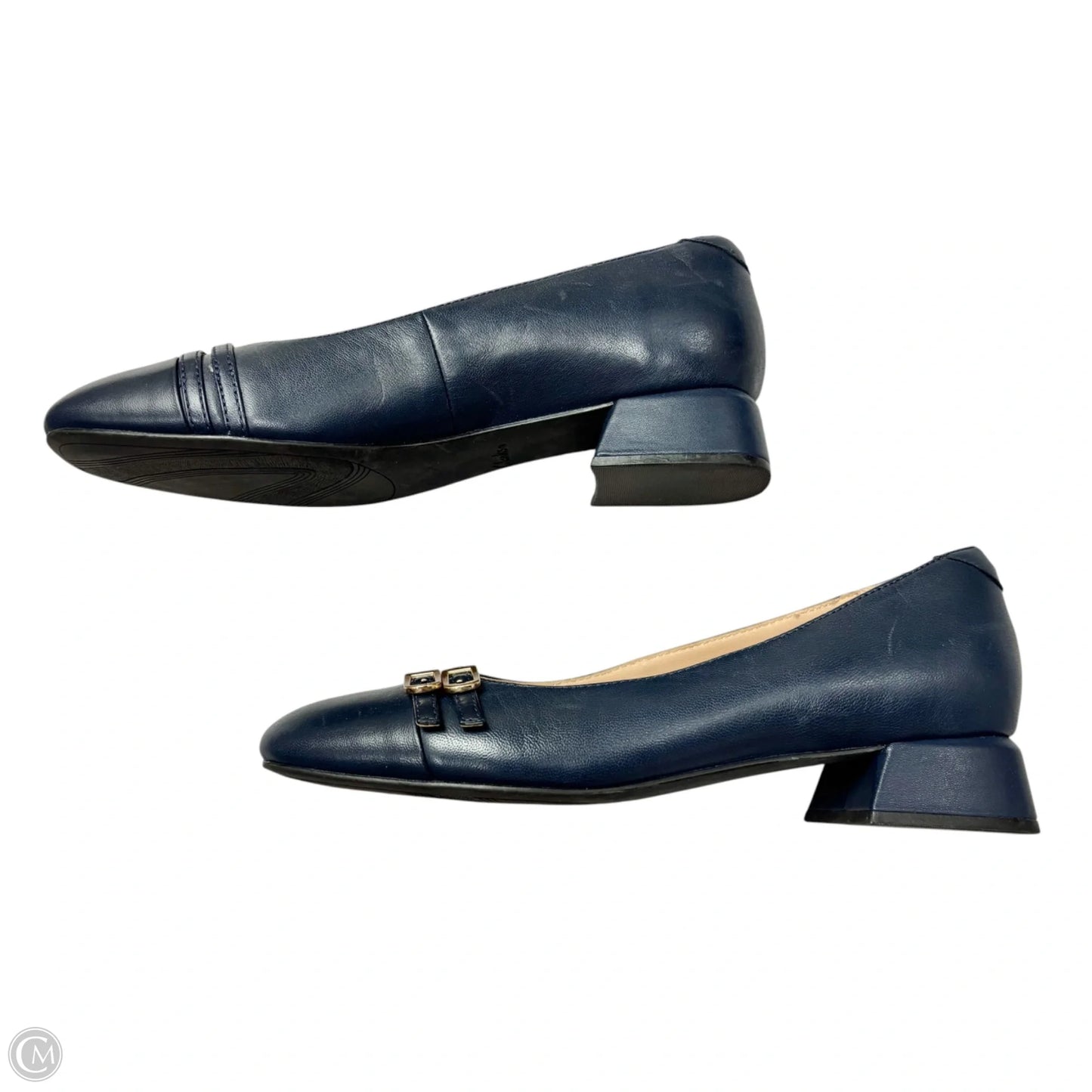 Shoes Heels Kitten By Clarks In Navy, Size: 8.5