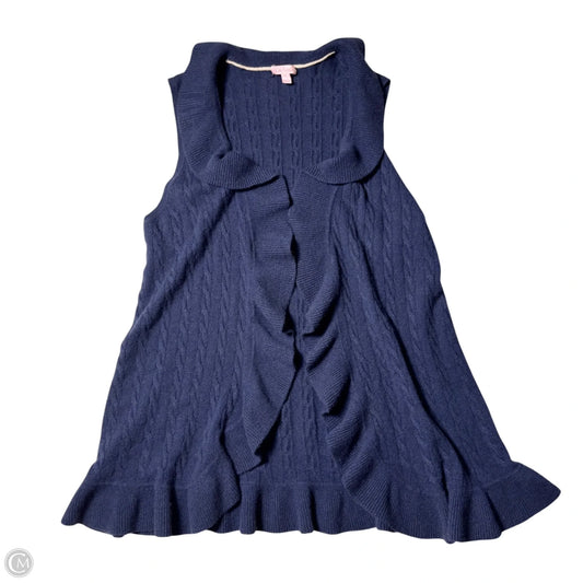 Sweater Cardigan Designer By Lilly Pulitzer In Navy, Size: Xl