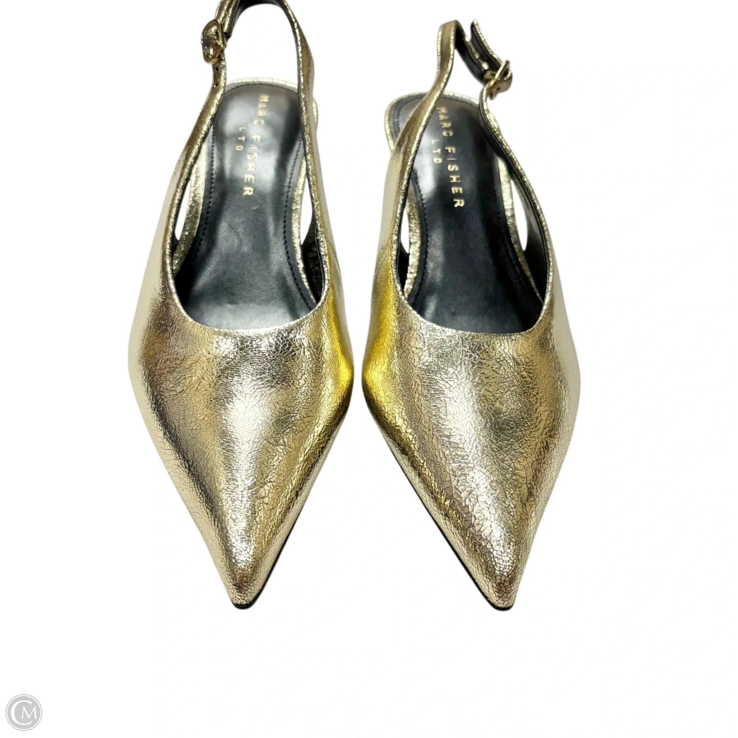Shoes Heels Kitten By Marc Fisher In Gold, Size: 7.5