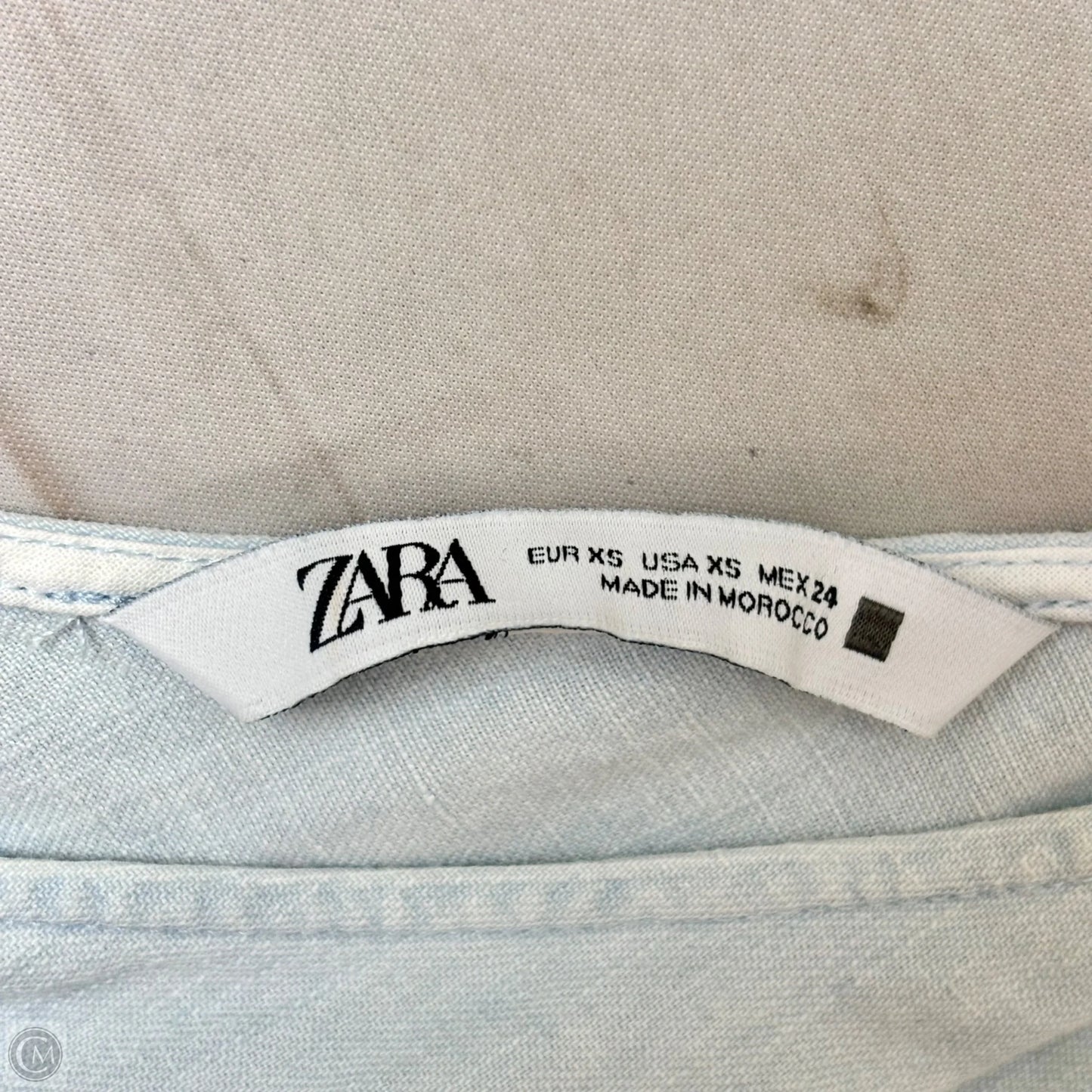 Jumpsuit By Zara In Blue Denim, Size: Xs