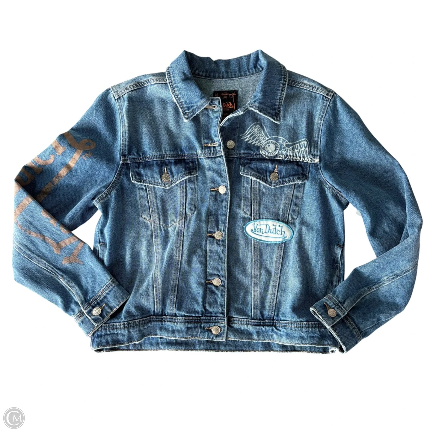 Jacket Denim By Von Dutch In Blue Denim, Size: M