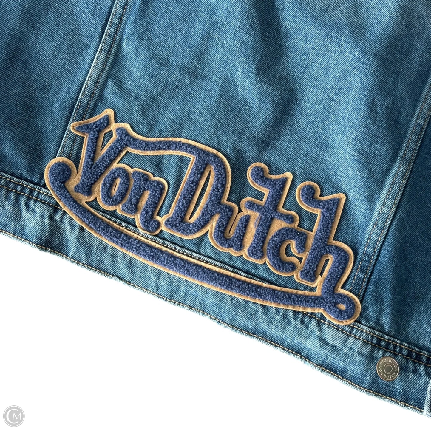 Jacket Denim By Von Dutch In Blue Denim, Size: M