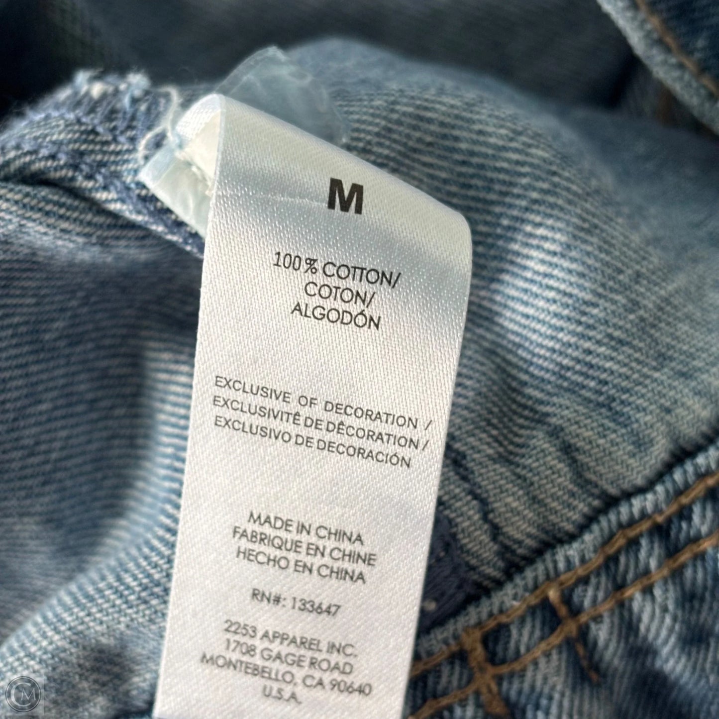 Jacket Denim By Von Dutch In Blue Denim, Size: M