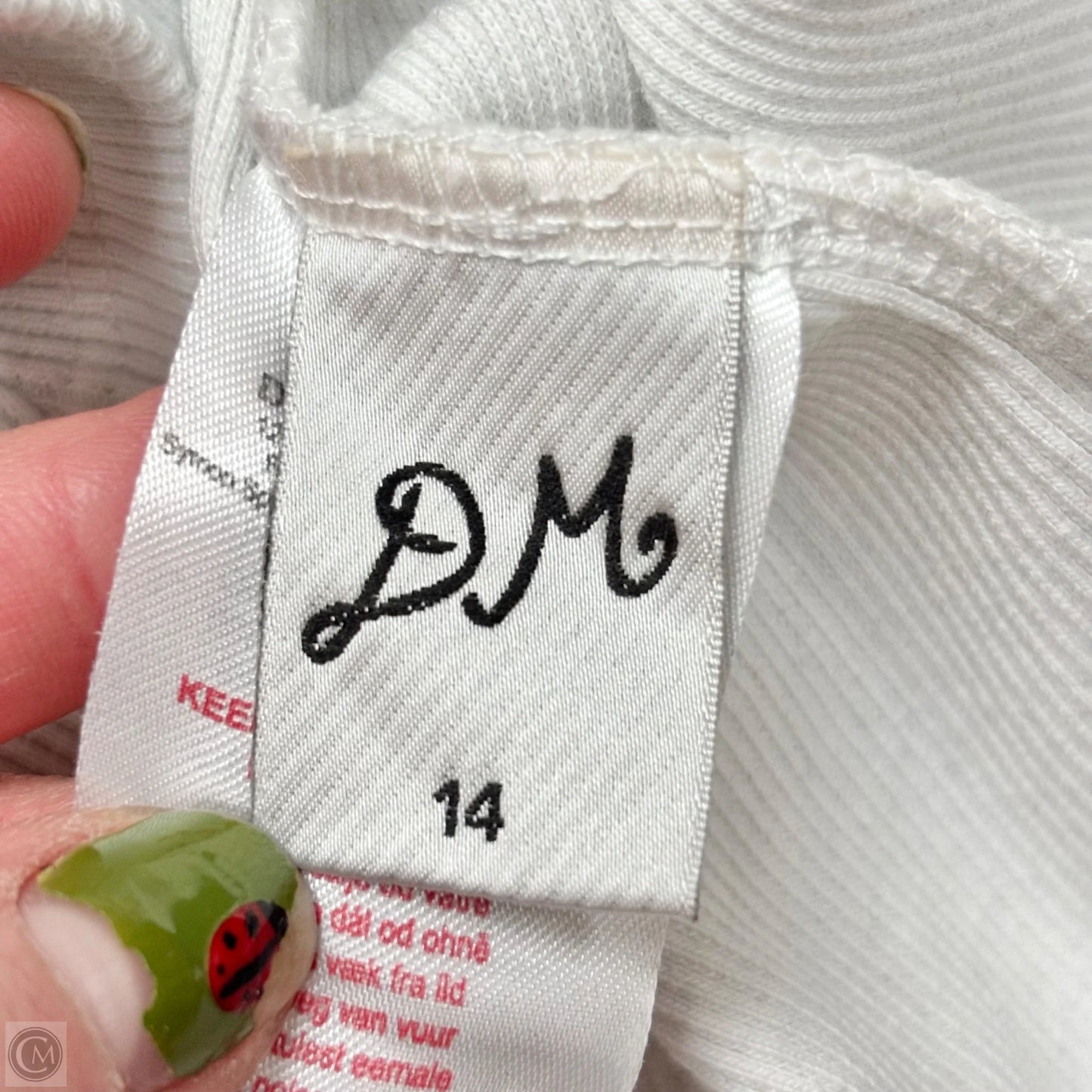 Tank Top By Damson Madder In White, Size: L