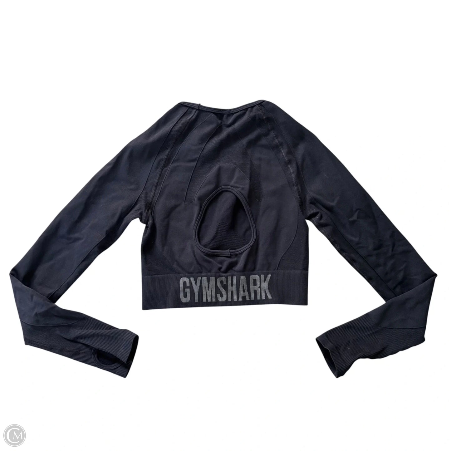 Athletic Top Long Sleeve Crewneck By Gym Shark In Black, Size: M