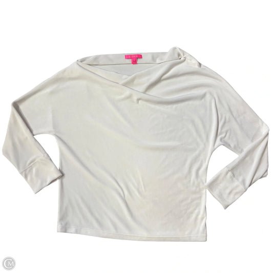 Top Long Sleeve Designer By Lilly Pulitzer In White, Size: Xl