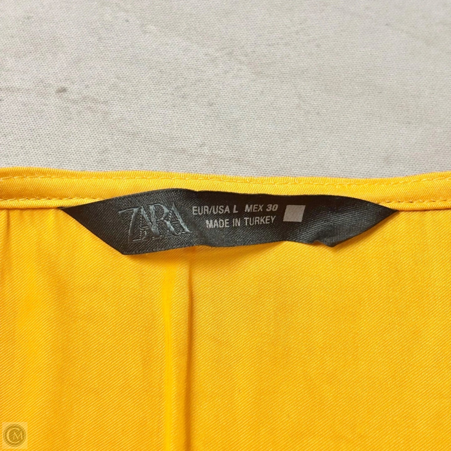 Dress Casual Short By Zara In Yellow, Size: L