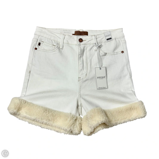 Shorts By Judy Blue In White Denim, Size: L