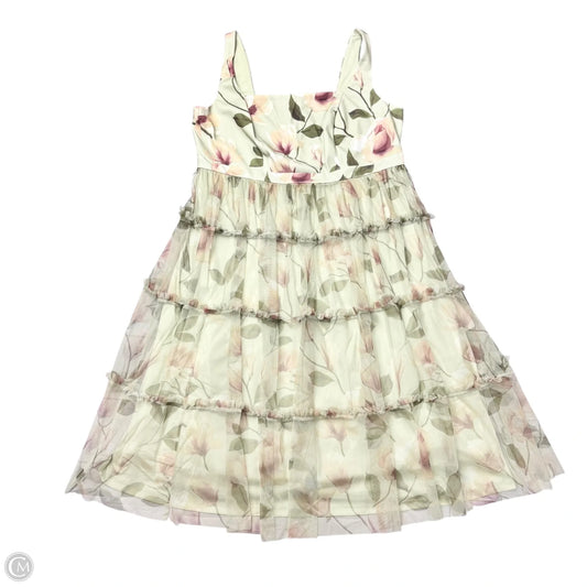 Dress Party Long By Adrianna Papell In Floral Print, Size: 2x