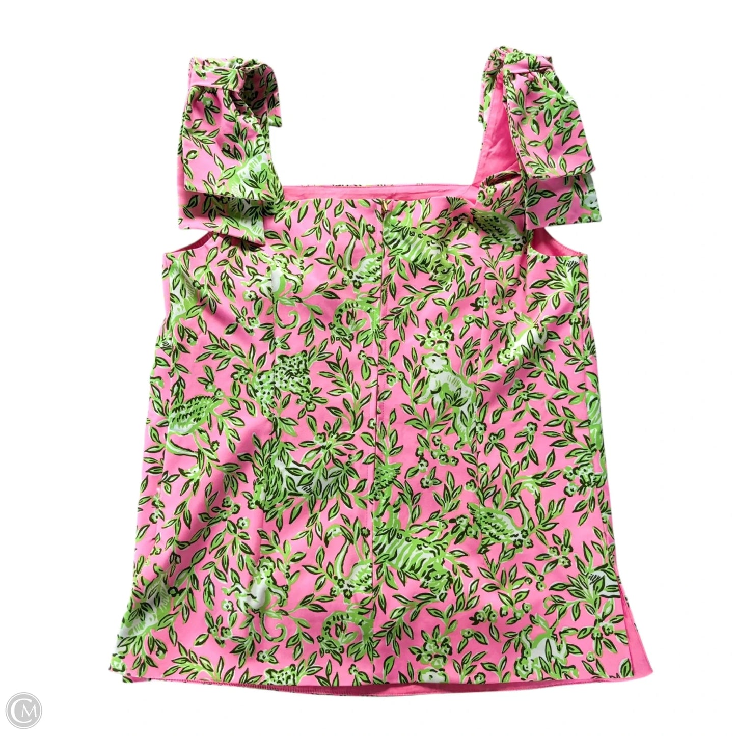 Top Sleeveless Designer By Lilly Pulitzer In Green & Pink, Size: S
